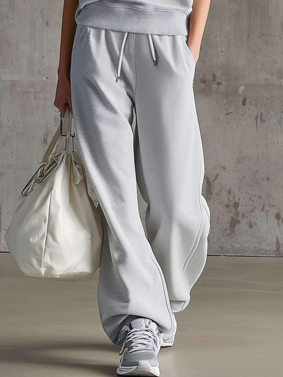 Silky™ | Conjunto de sudadera sin mangas y pantalones de denim retro