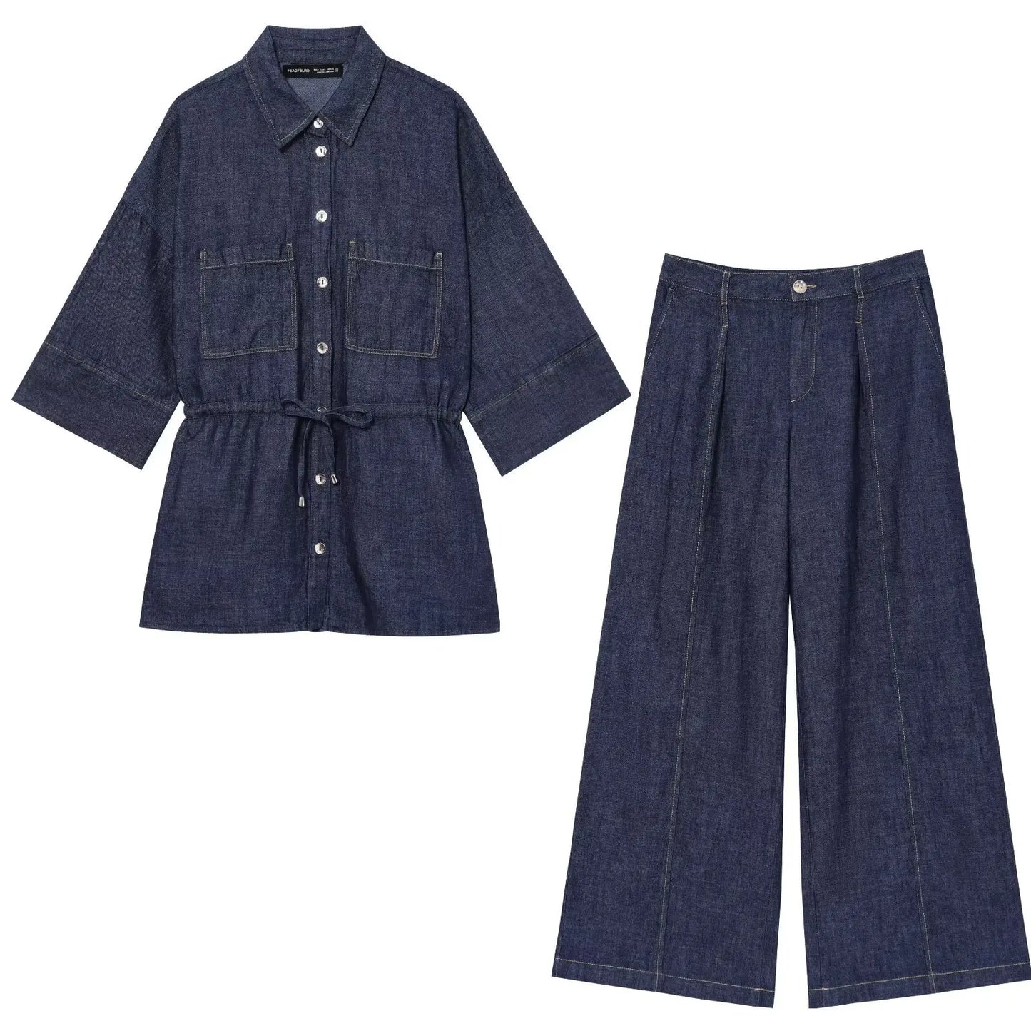 Herbal™ | Conjunto de mujer en denim azul oscuro