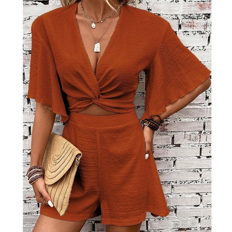 Conjunto de verano para mujer Terracota