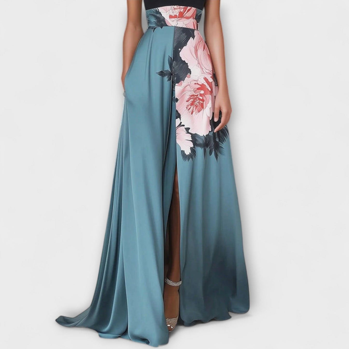 Natalie | Vestido Maxi Floral de Corte A