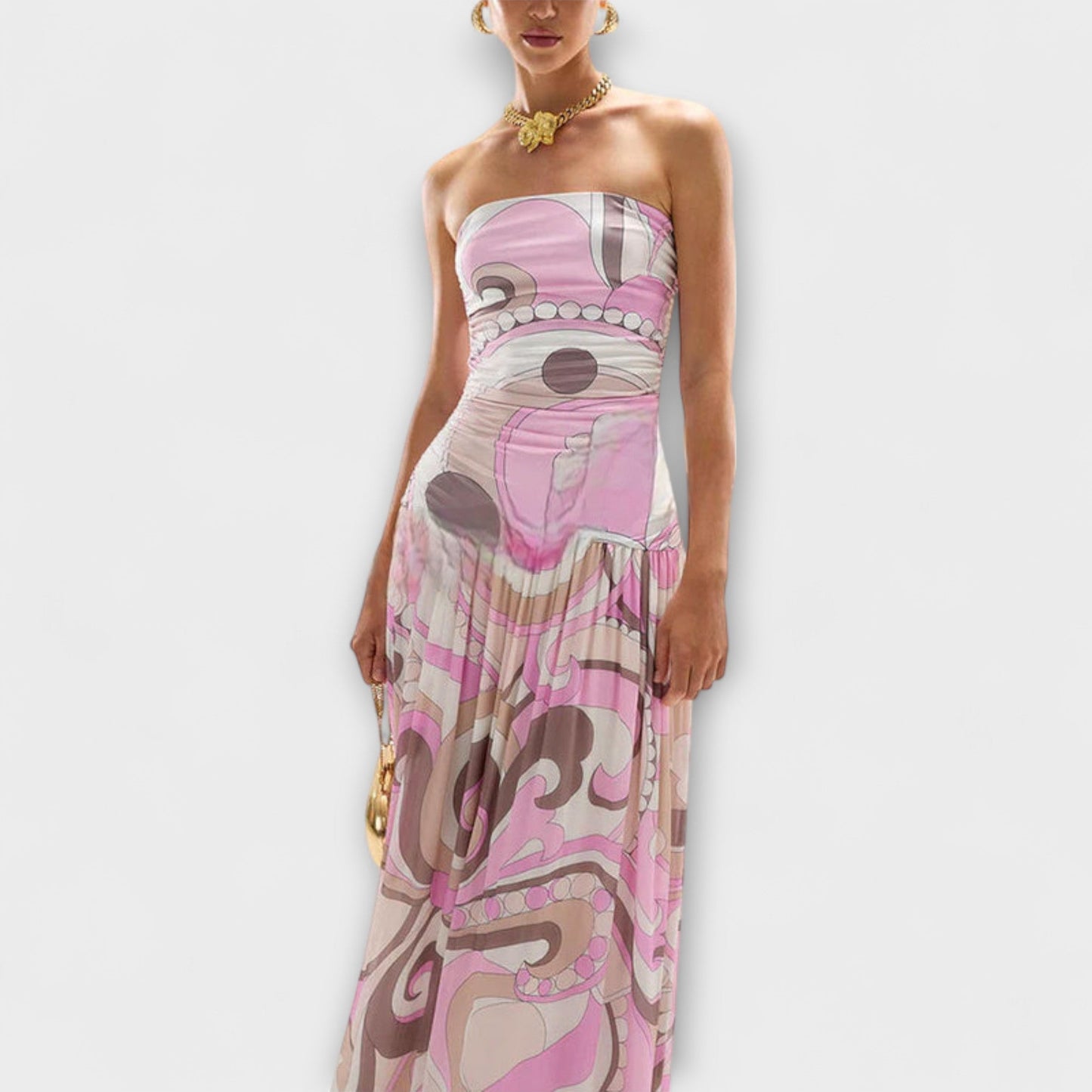 Tatum | Hermosos vestidos maxi en colores pastel con hombros descubiertos