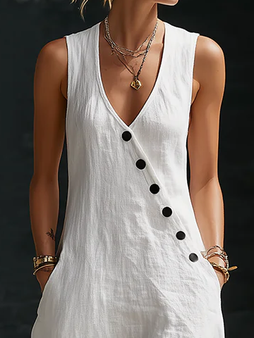 Ondine™ | Vestido largo con botones — Ropa cómoda y minimalista para el día a día