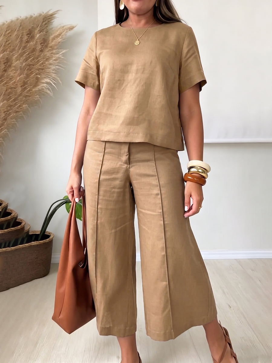 Carbón™ | Conjunto de dos piezas minimalista y acogedor de algodón y lino