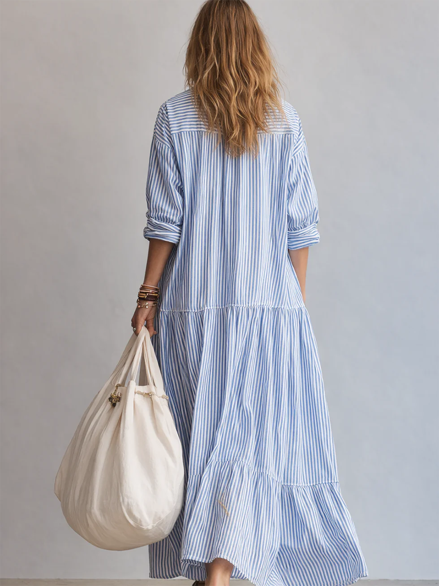 Shanti™ | Vestido informal de mujer, holgado y a rayas