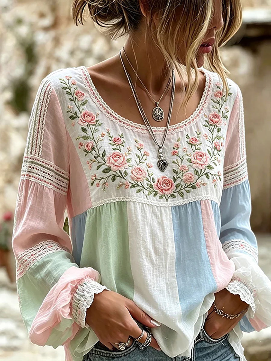 Vra™ | Camiseta informal con estampado floral para mujer