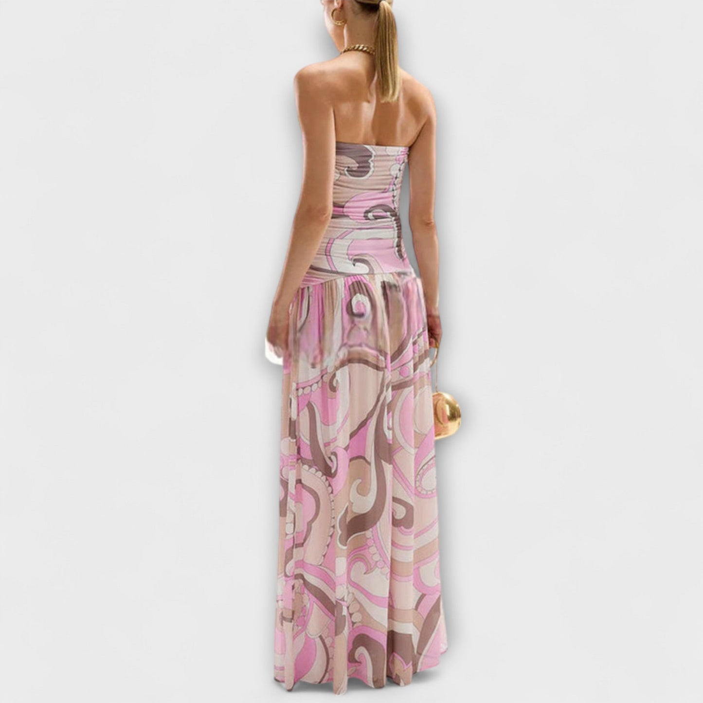 Tatum | Hermosos vestidos maxi en colores pastel con hombros descubiertos