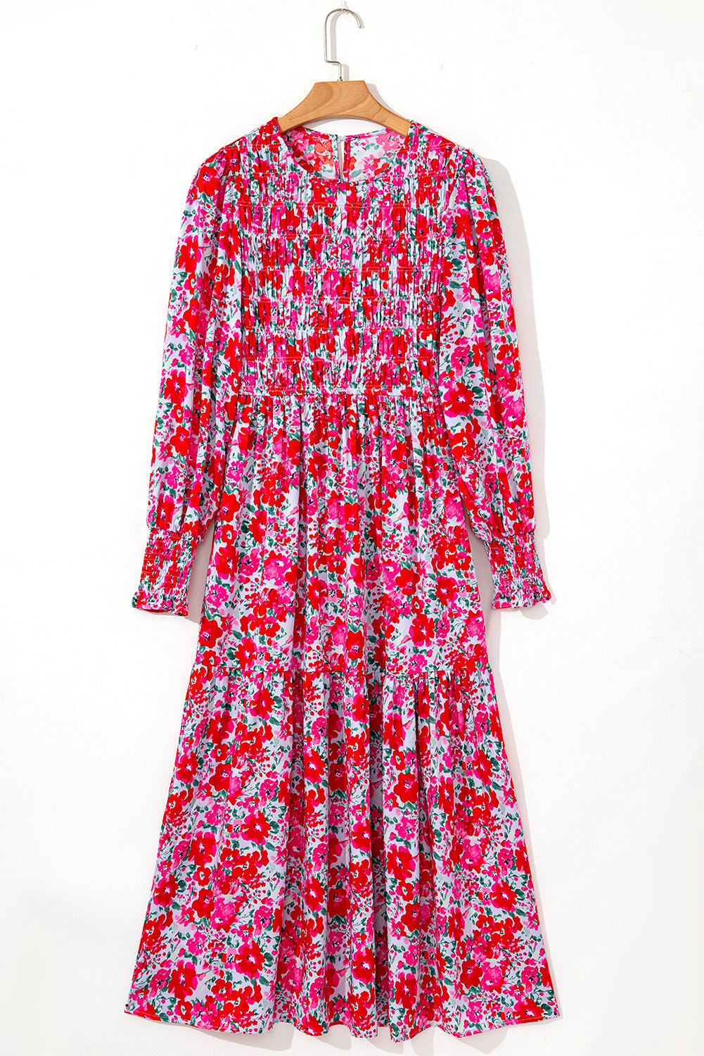 Irissa™ | Vestido largo azul cielo con estampado floral