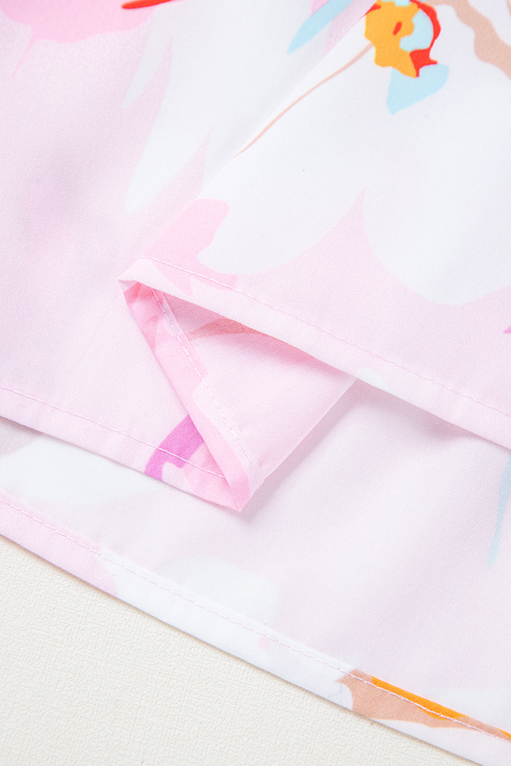 Dhalia™ | Vestido largo fruncido con hombros anudados y estampado floral rosa