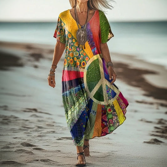 Briar™ | Vestido vintage de colores vivos
