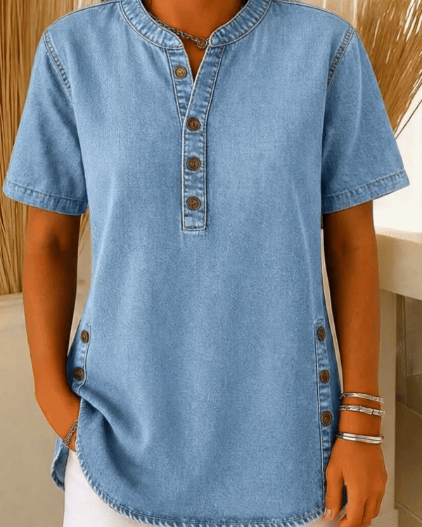 Nayade™ | Blusa de algodón informal de mujer, de corte holgado.