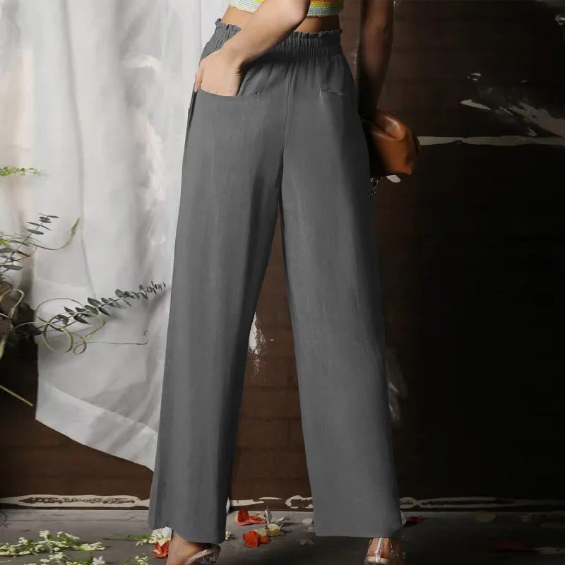 Brass™ | Pantalones de corte ancho en color liso