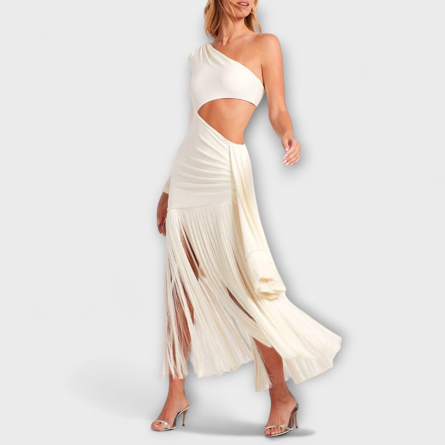 Alice | vestidos maxi encantadores con recorte y flecos