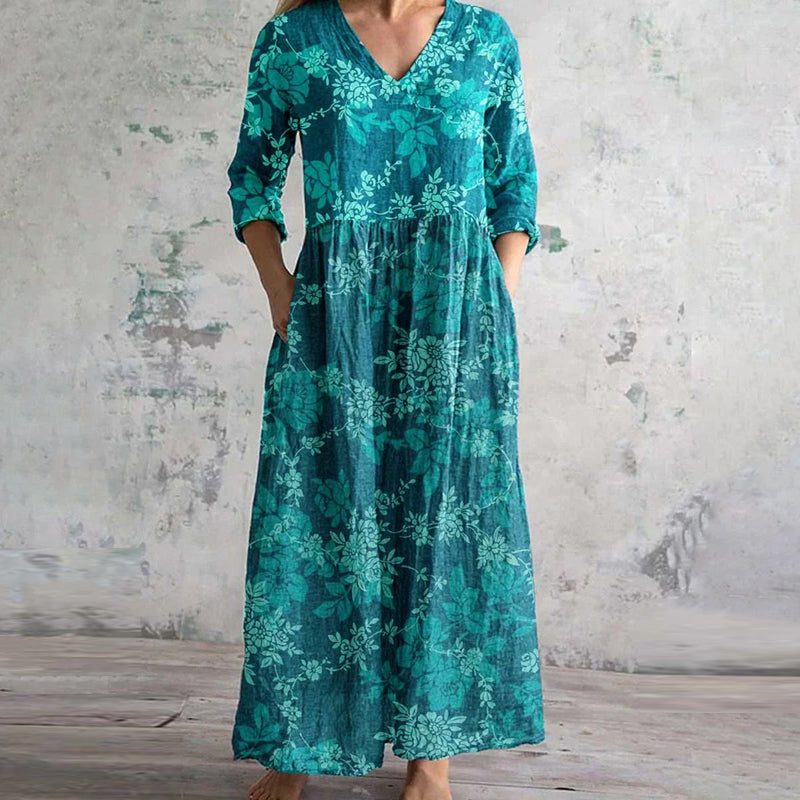 Laurel™ | Vestido con estampado floral vintage
