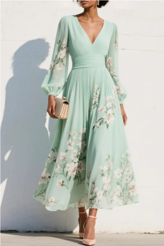 Lucy | Elegante vestido midi con vuelo