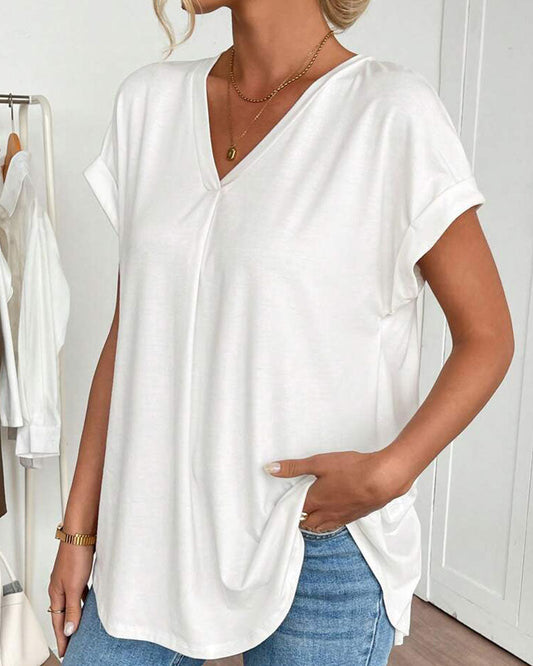 Ciela™ Blusa ligera plisada con caída fluida