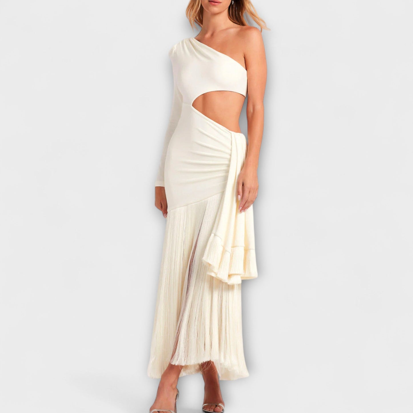 Alice | vestidos maxi encantadores con recorte y flecos