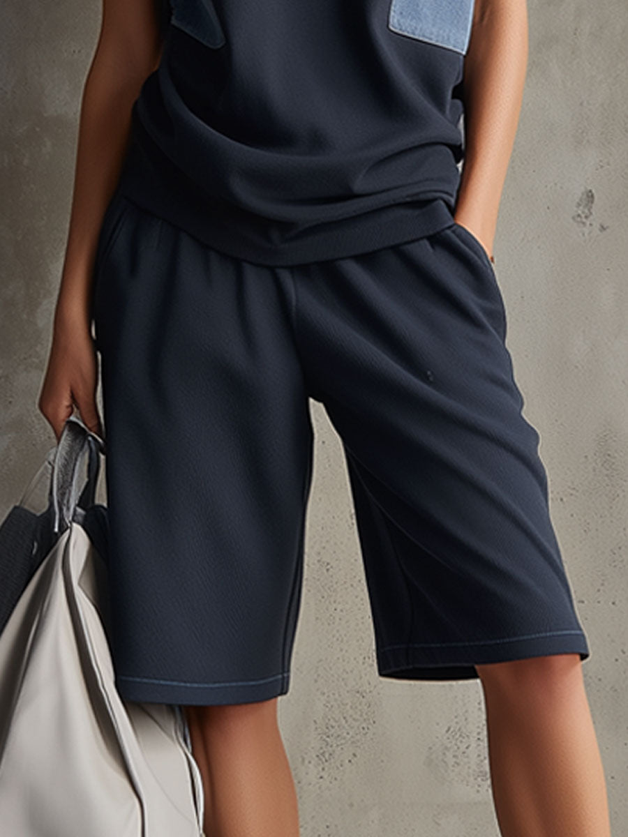 Lovia™ | Conjunto de sudadera de manga corta y pantalones cortos
