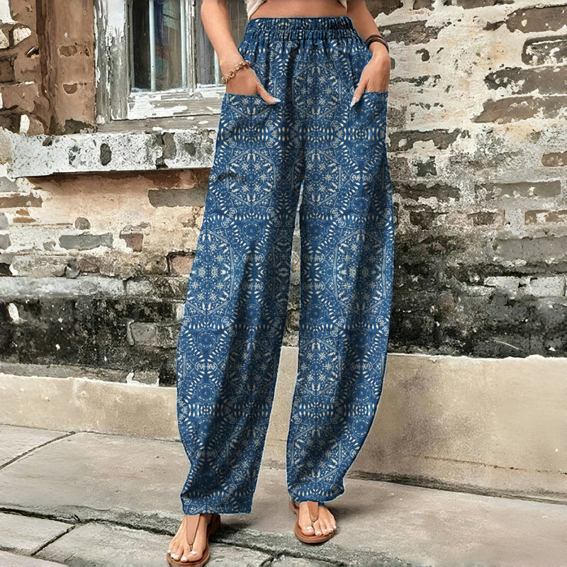 Floris™ | Pantalones estampados de estilo vintage étnico