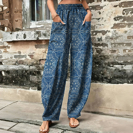 Floris™ | Pantalones estampados de estilo vintage étnico