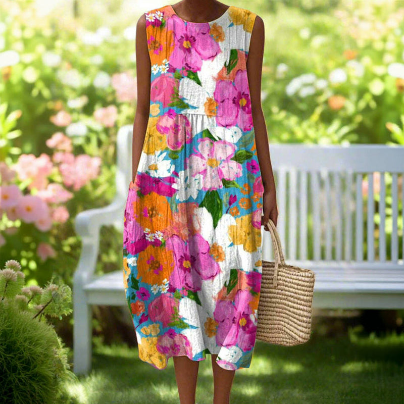 Rowan™ | Vestido con estampado floral de colores vivos