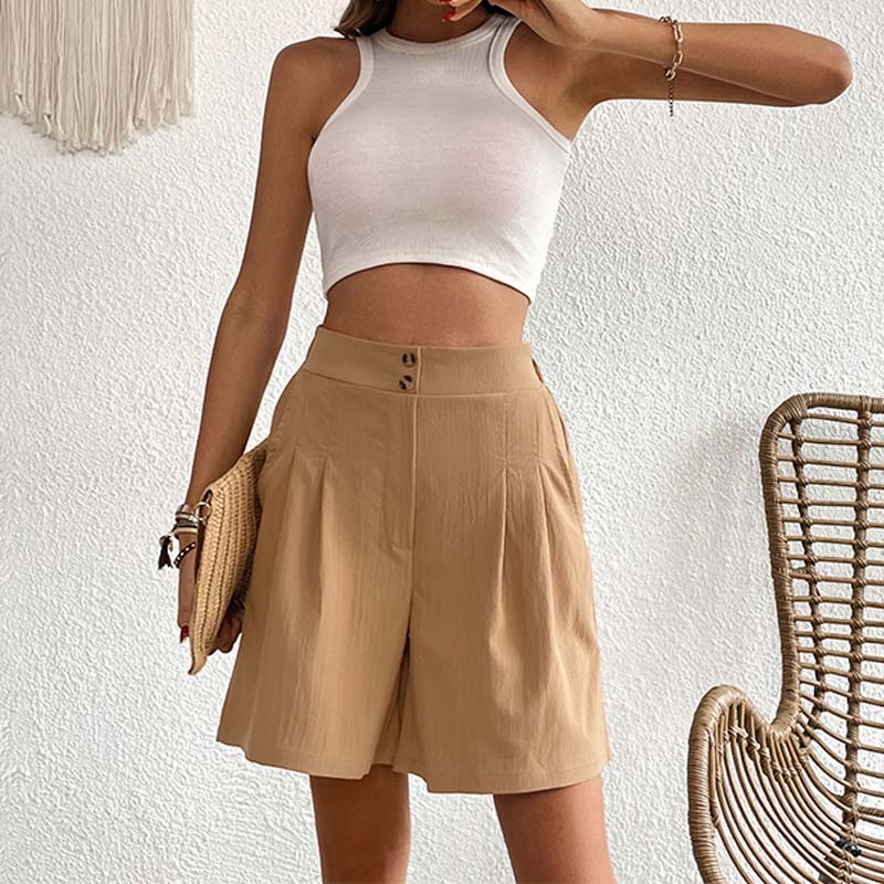 Amelix™ | Pantalones cortos informales de un solo color