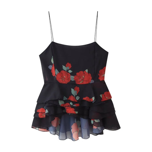 Ensemble noir chic avec jupe longue