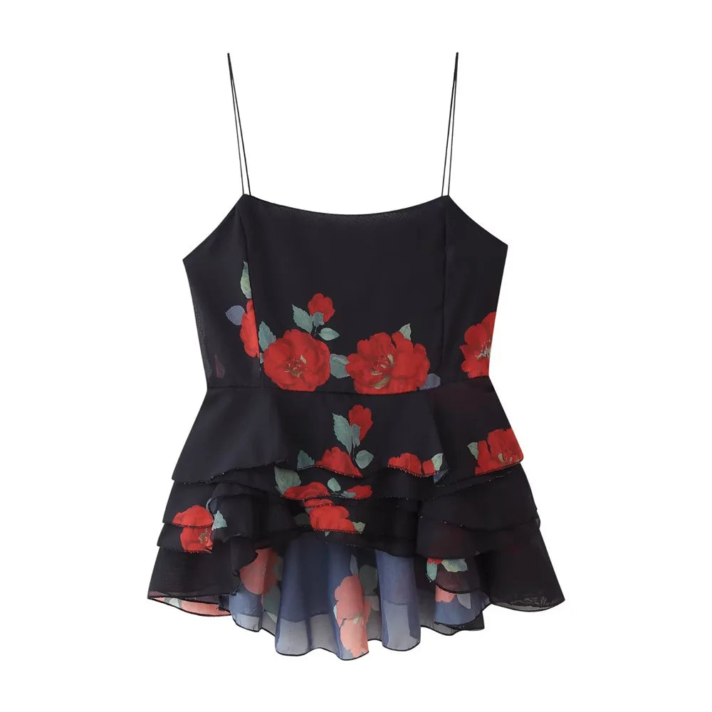 Ensemble noir chic avec jupe longue