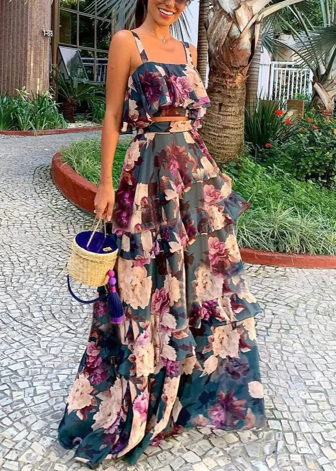 Helix™ | Conjunto de falda larga floral