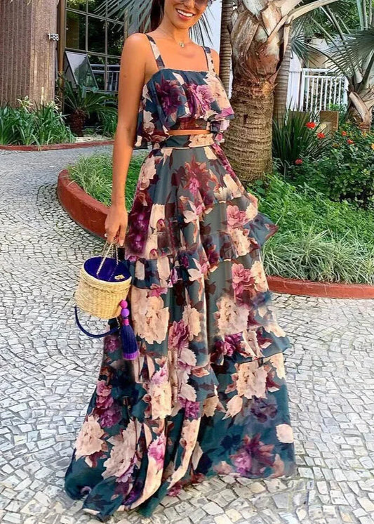 Helix™ | Conjunto de falda larga floral