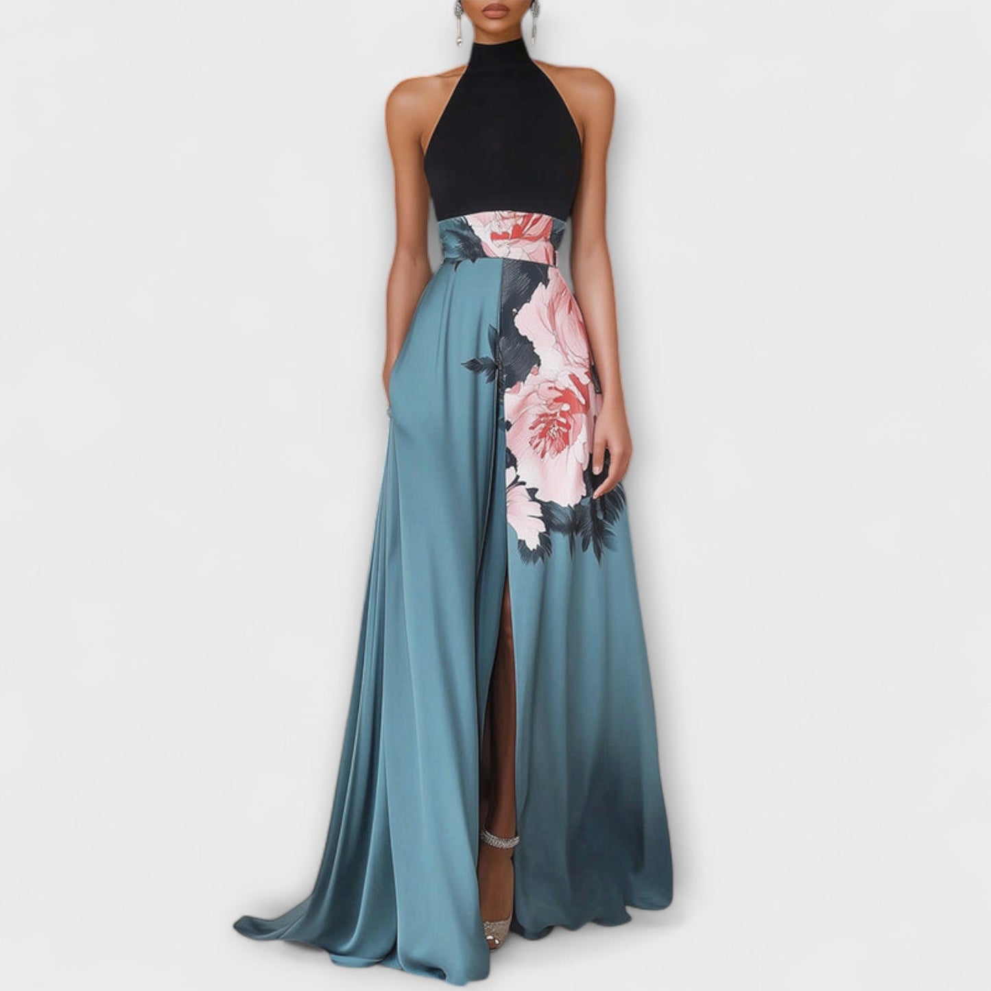 Natalie | Vestido Maxi Floral de Corte A