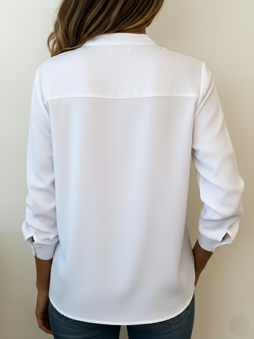 Zenn™ | Camiseta minimalista de algodón con cuello en V