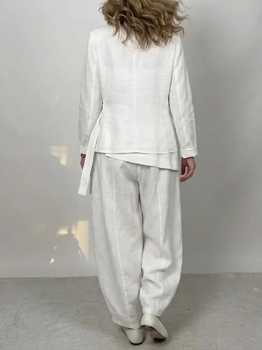 Lovisa™ | Conjunto minimalista de alta gama para mujer en algodón y lino
