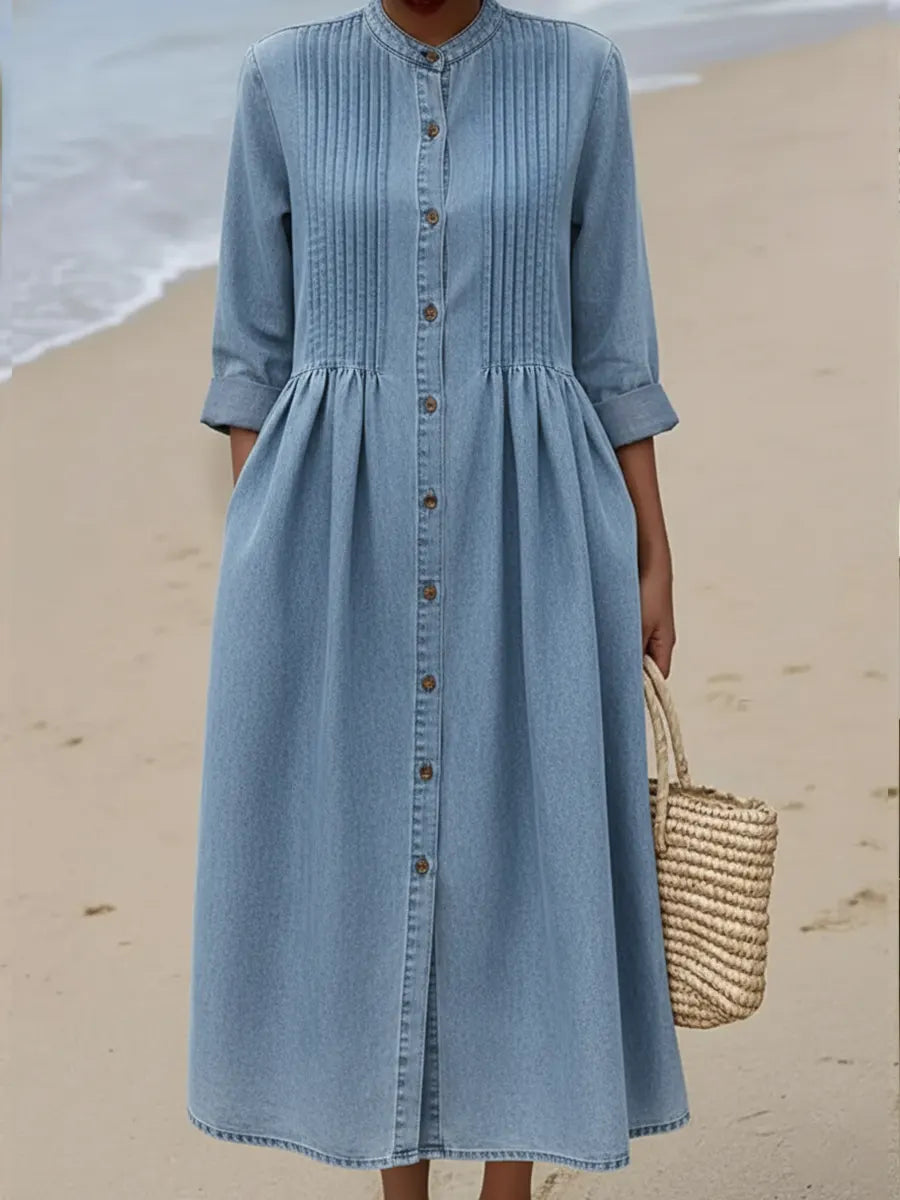 Fern™ | Vestido informal de algodón y denim para mujer