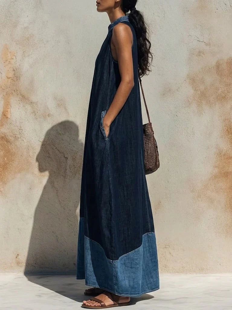 Georgina™ | Vestido de mezclilla con patchwork para mujer