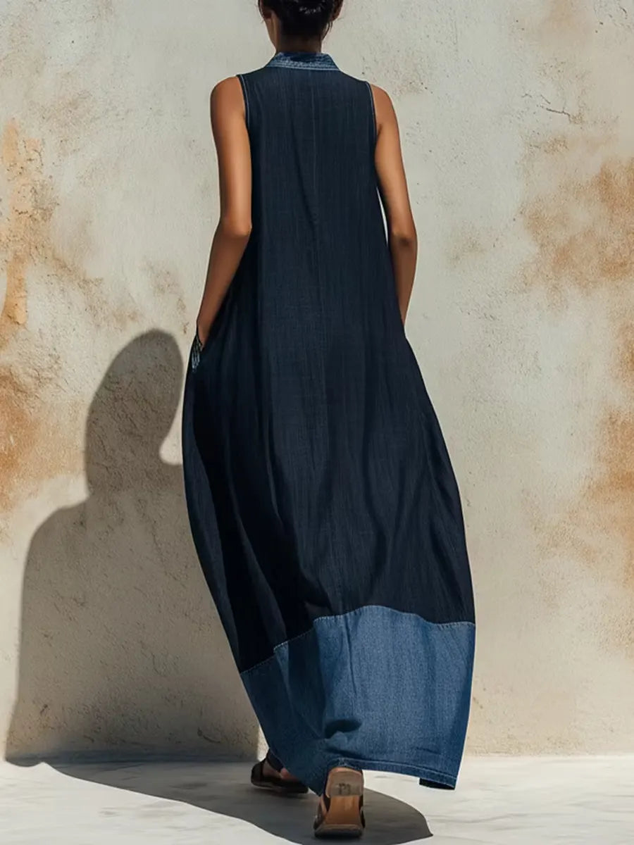 Georgina™ | Vestido de mezclilla con patchwork para mujer