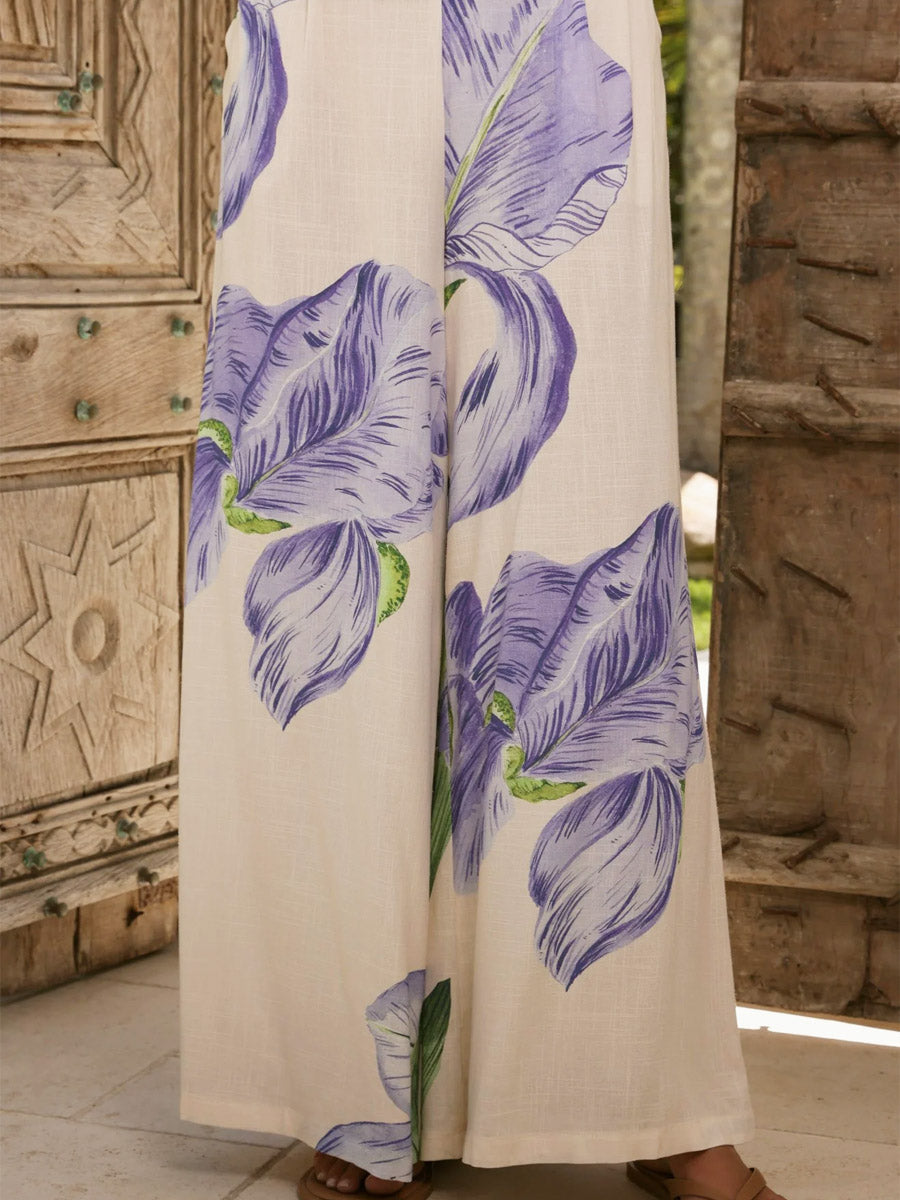 Edge™ | Conjunto de dos piezas de algodón para mujer, con estampado floral, cómodo y de estilo informal