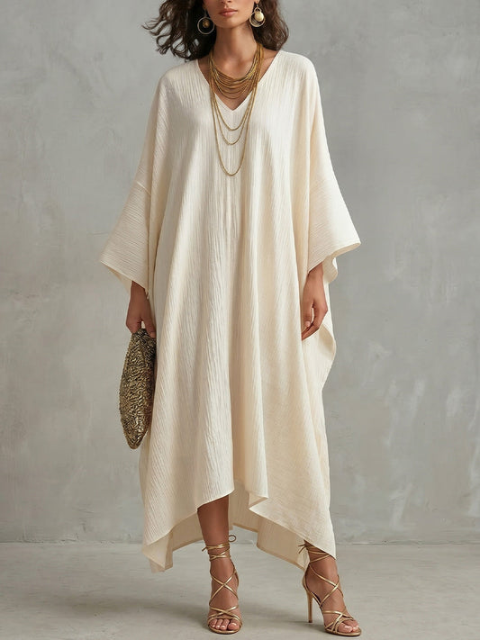 Muslin™ | Vestido informal y elegante de manga larga con cuello en V para mujer