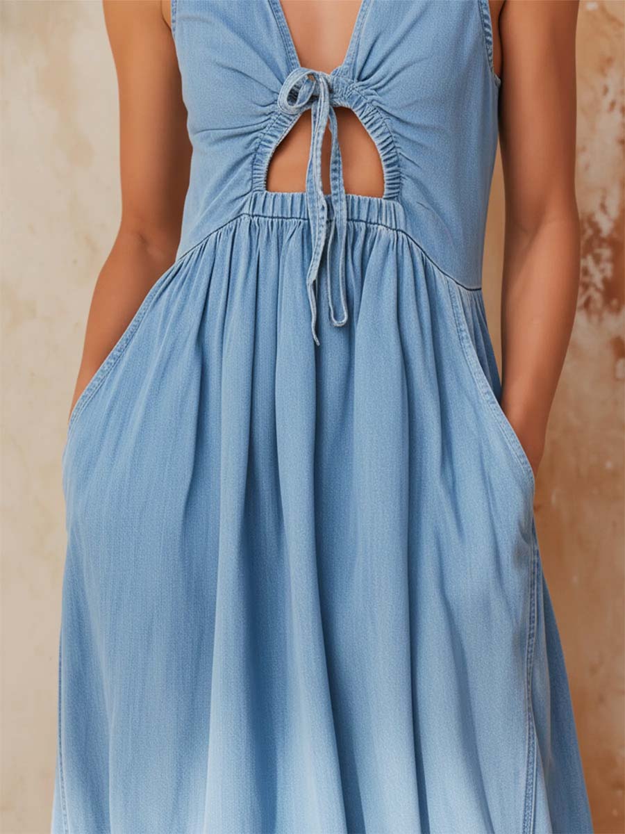 Pryz™ | Vestido vaquero, moderno, elegante, cómodo y de estilo casual
