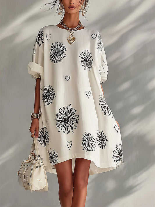 Zry™ | Vestido informal de manga corta y corte holgado para mujer, de estilo desenfadado