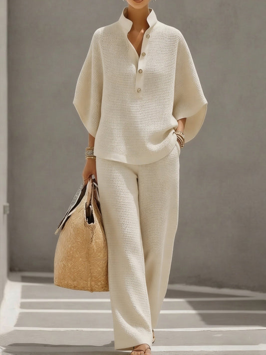 Zaythe™ | Conjunto de dos piezas de mujer con estampado de gofre