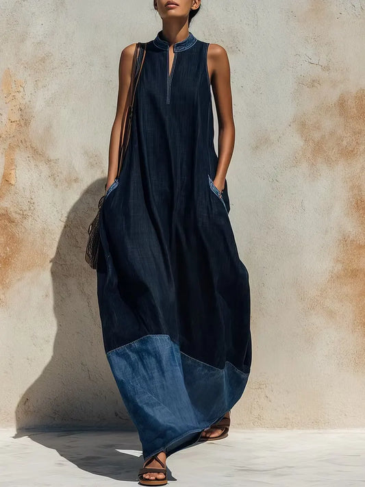 Georgina™ | Vestido de mezclilla con patchwork para mujer