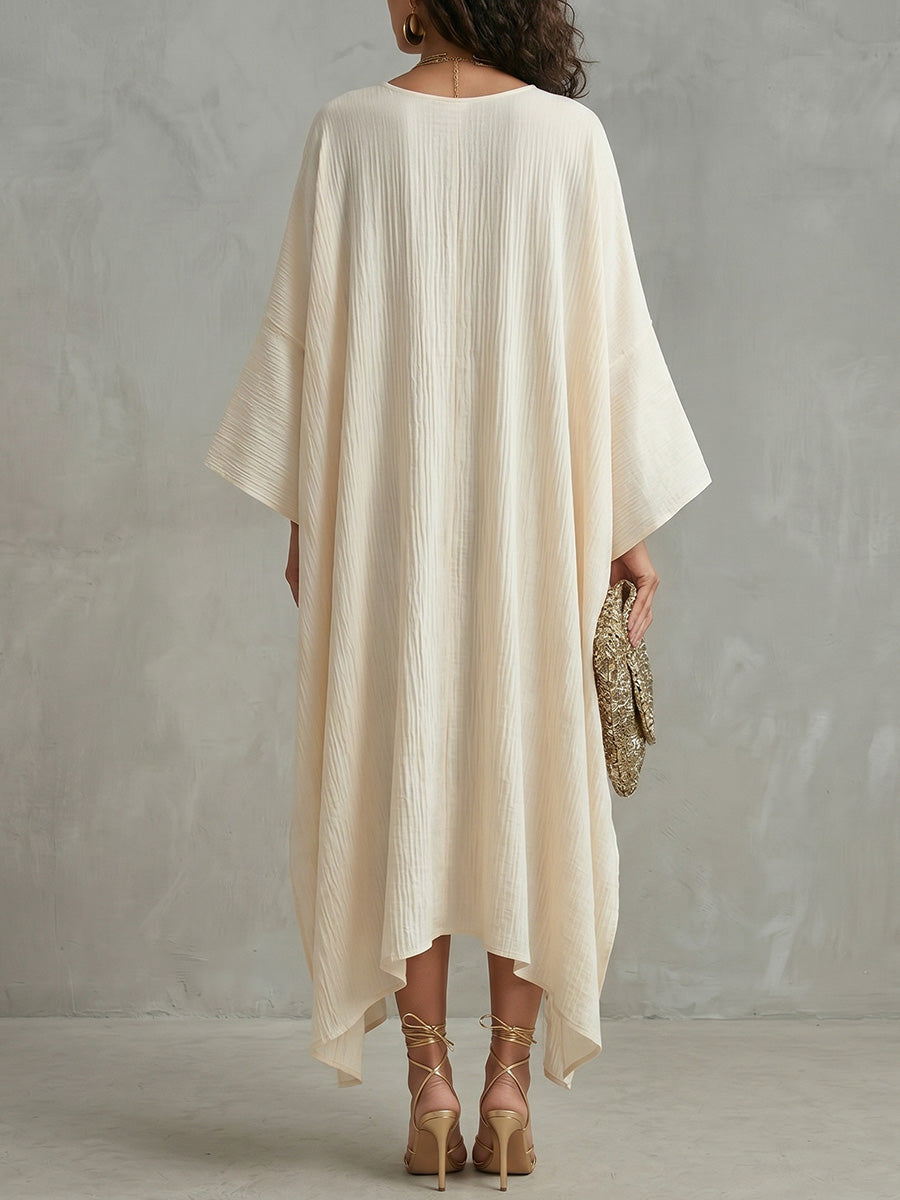 Muslin™ | Vestido informal y elegante de manga larga con cuello en V para mujer