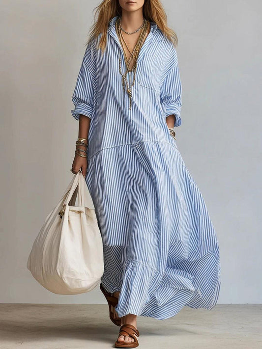 Shanti™ | Vestido informal de mujer, holgado y a rayas